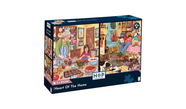 The House of Puzzles Heart Of The Home 2 x BIG 500 Piece Jigsaw Puzzles