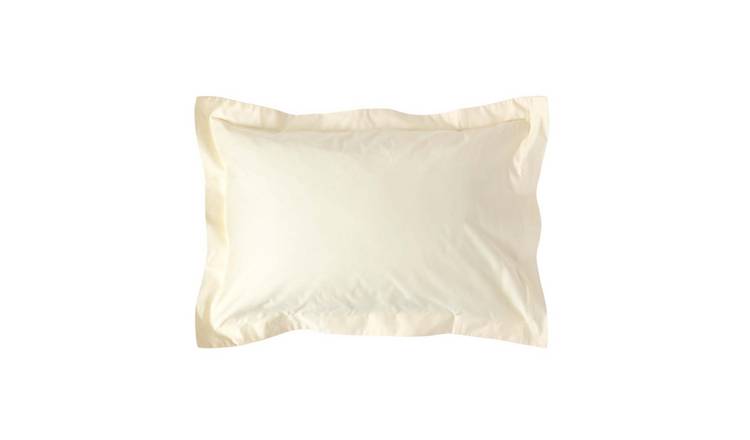 Homescapes Egyptian Cotton Sateen Oxford Pillowcase - Cream