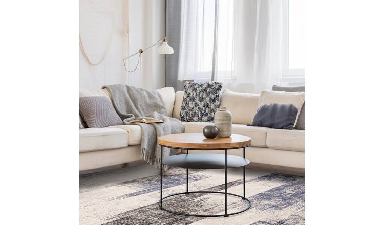 Mega Flooring Blue Modern Abstract Rug - 80 x 150cm