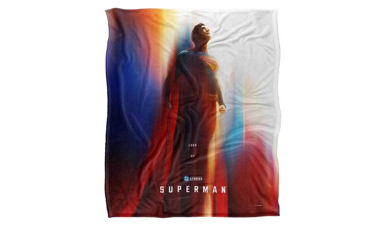 Superman Lookup Silky Poster Supersoft Blanket - 152cm x 127cm
