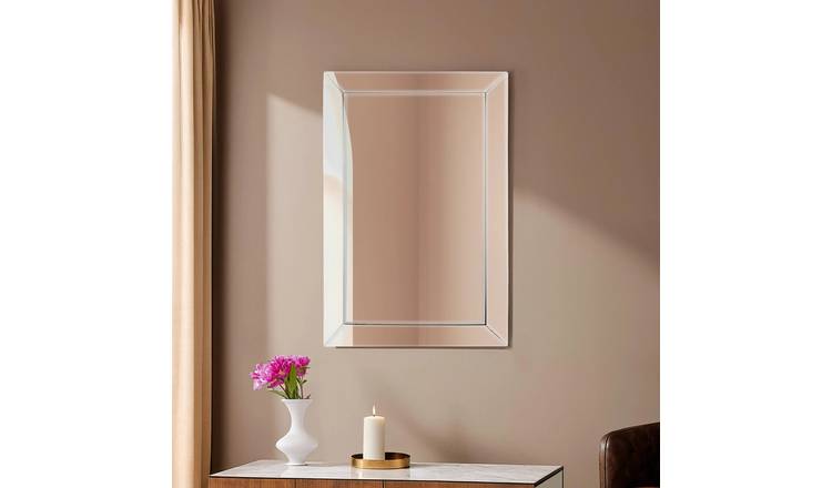 Orsina Avelene Rectangular Wall Mirror – Silver