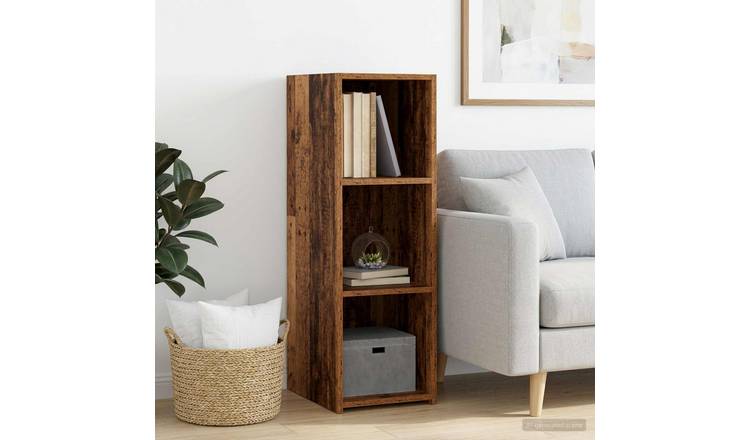 Walplus 2 Shelf Rectangular Sideboard - Old Wood - 30 x 41 x 93 cm