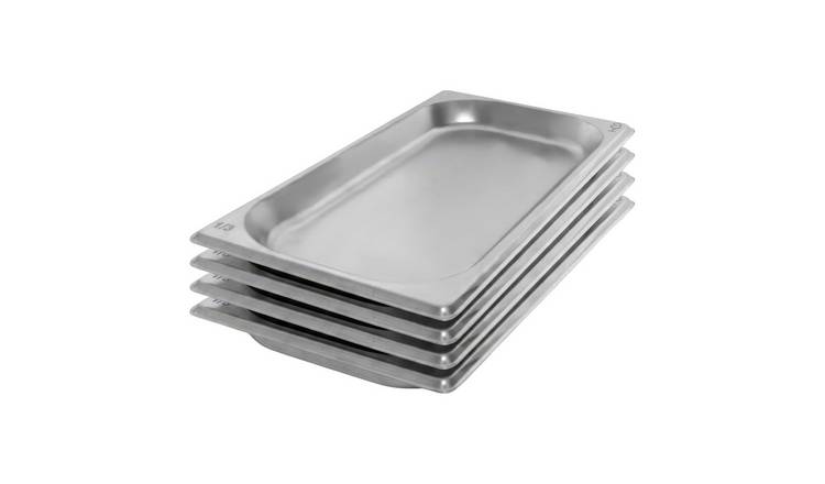 Argon Tableware Steel Gastronorm Containers 1/3 - 650ml - Set of 4