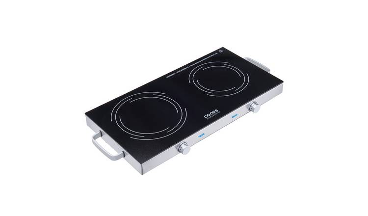 Cooks Professional Double Electric Ceramic Hob Portable Hotplate 2800W