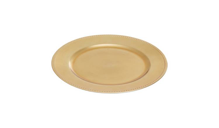 Orsina Dia Dotted Charger Plate - Gold