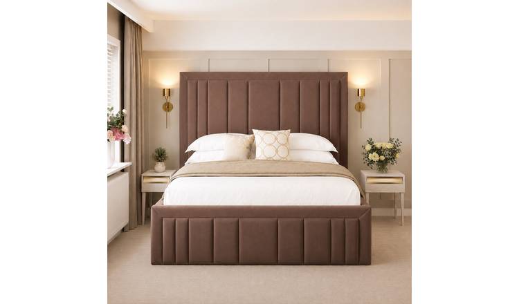 Bed Choices Emperor Kingsize Bed Frame With Mattress & 54" Headboard - Brown