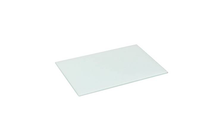 Harbour Housewares Glass Kitchen Chopping Board - 30 x 20cm - White