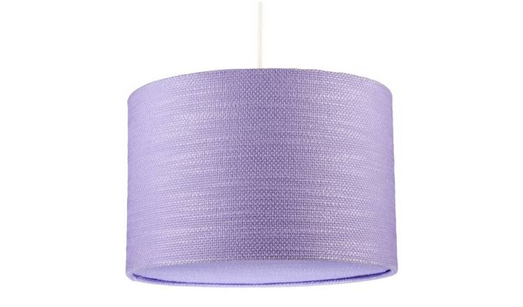 Happy Homewares Lavender Rose Textured Linen with Diffuser Pendant Shade - 30cm