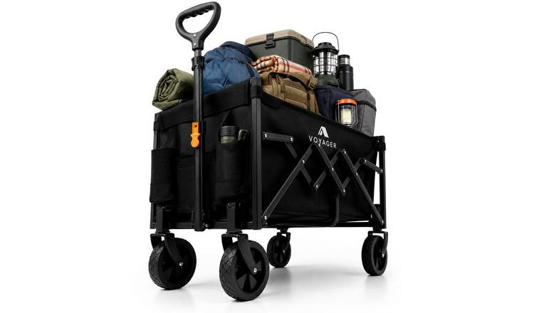 Voyager 70L Lightweight Folding Camping Wagon - Black