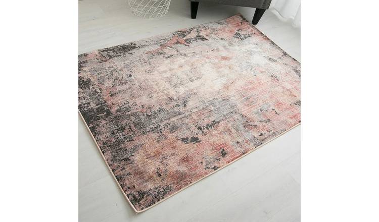 Mega Flooring Pink Traditional Abstract Rug - 120 x 170cm