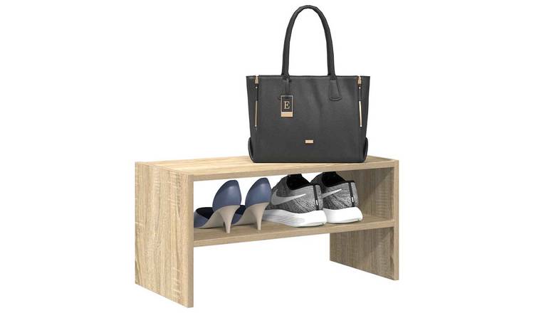 Walplus Engineered Wood Shoe Rack - Sonoma Oak - 60 x 30 x 30.5 cm