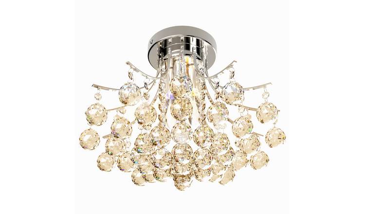 HOMCOM 40cm K9 Droplets Crystal Chandeliers - Clear