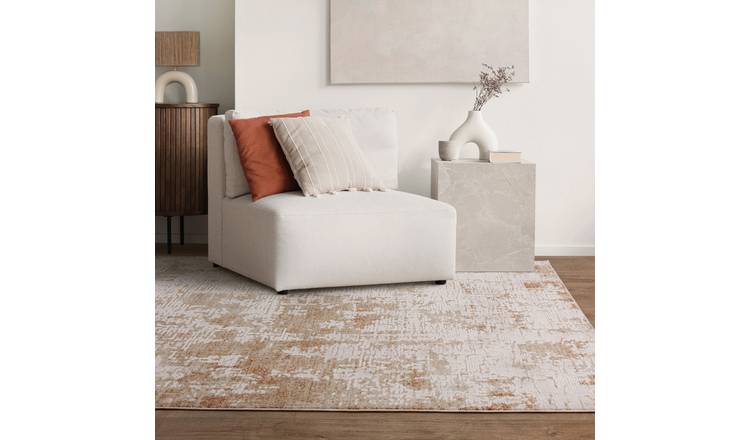 Mega Flooring Beige Modern Abstract Rug - 120 x 160cm