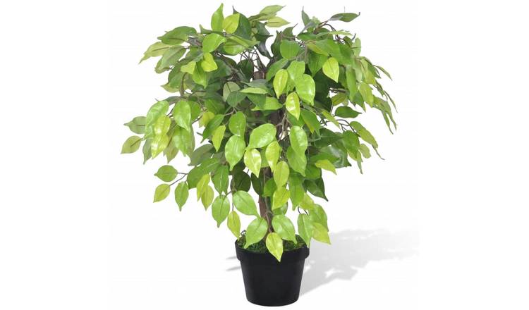 Walplus Artificial Dwarf Ficus with Pot - Green - 60 cm
