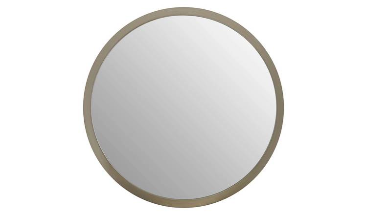 Orsina Athena Small Round Wall Mirror With Frame – Silver