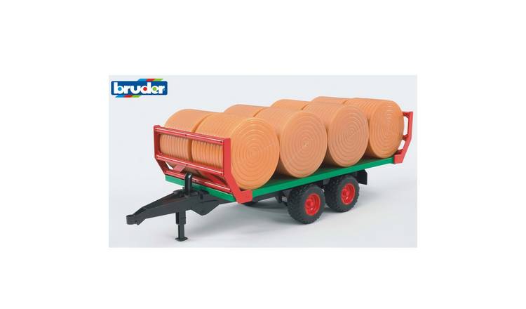 Bruder 1:16 Transport Trailer with Round Bales - Age 3+