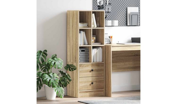 Walplus Highboard - Light Oak - 45.5 x 34 x 127 cm