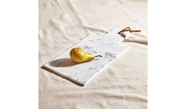 Orsina Salerno Marble Chopping and Serving Board - White