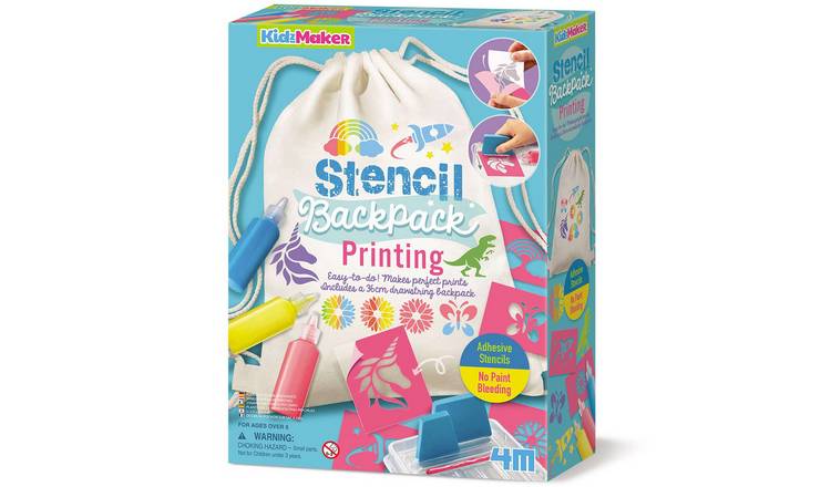 4M KidzMaker Stencil Backpack Printing - 5 Years +