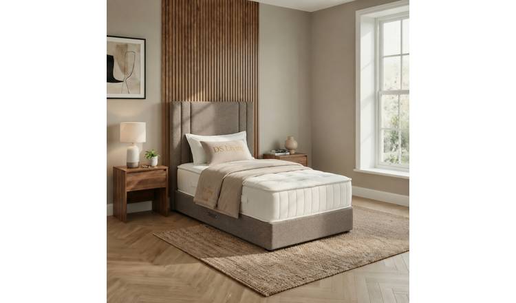 DS Living Velora Single Upholstered Divan Bed Frame - Camel