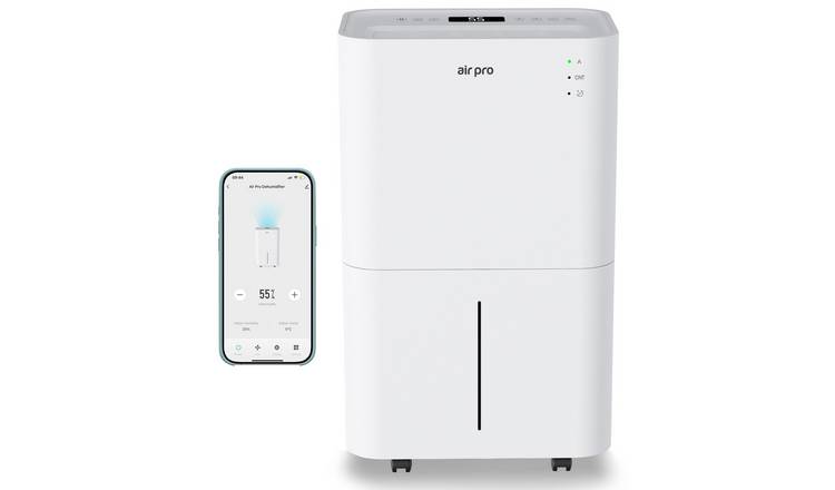 Air Pro 25L /Day WiFi Dehumidifier & Clothes Dryer Mould Remover - White
