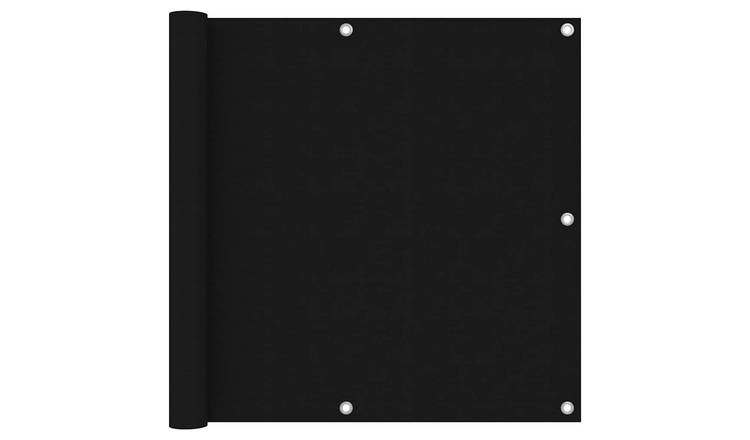Walplus Polyester Oxford Balcony Screen - Black - 90 x 300 cm