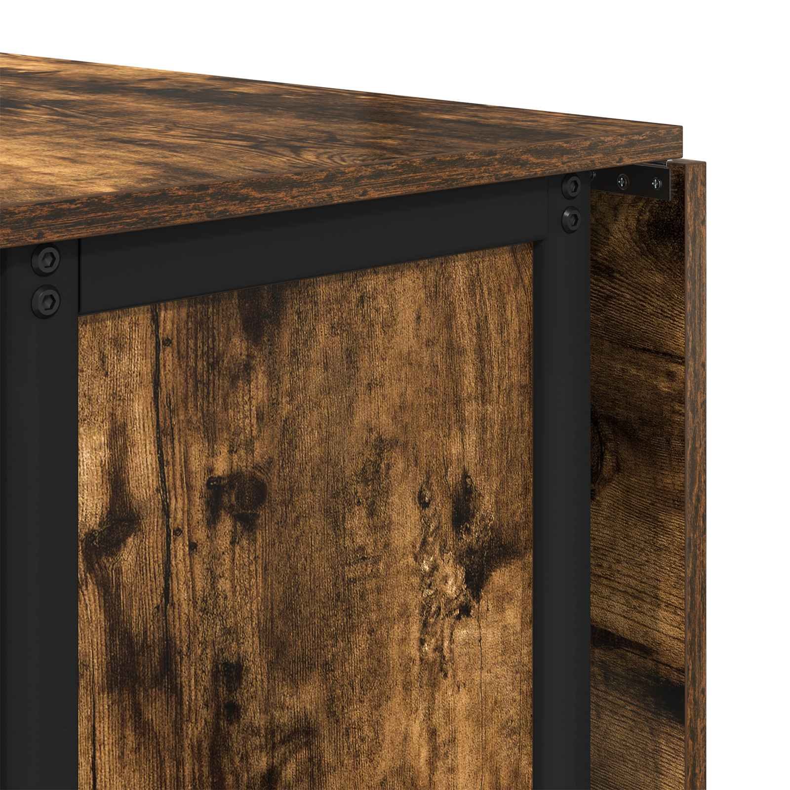 Walplus 1 Shelf Folding Rectangular Dinner Table - Black - 130 x 80 x 76.5 cm - Image 8
