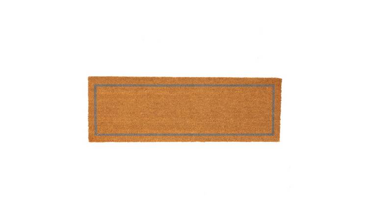 Nicola Spring Coir Double Door Mat - Grey Inset