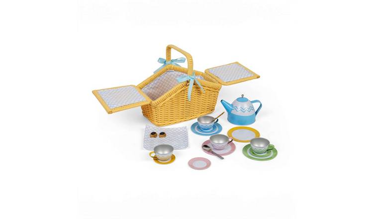 Bigjigs Toys Picnic Set in Basket - 3 Years +