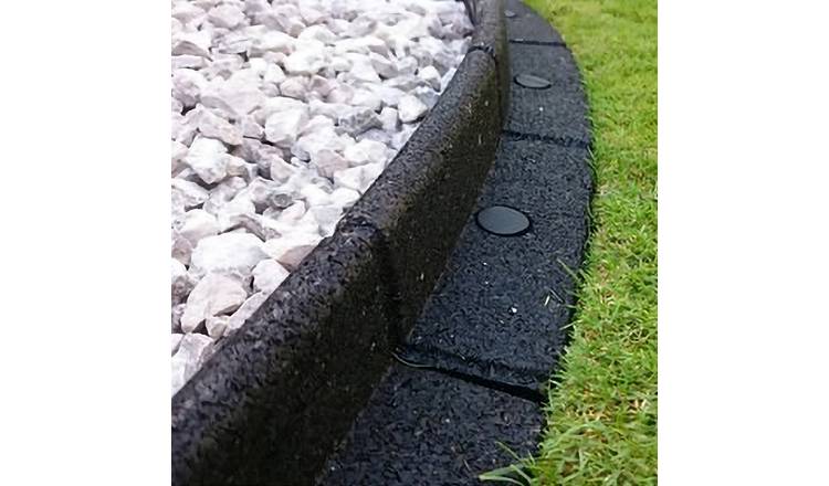 Primrose Flexiborder Flexible Garden Edging for Lawn Border Edge in Black - 10m