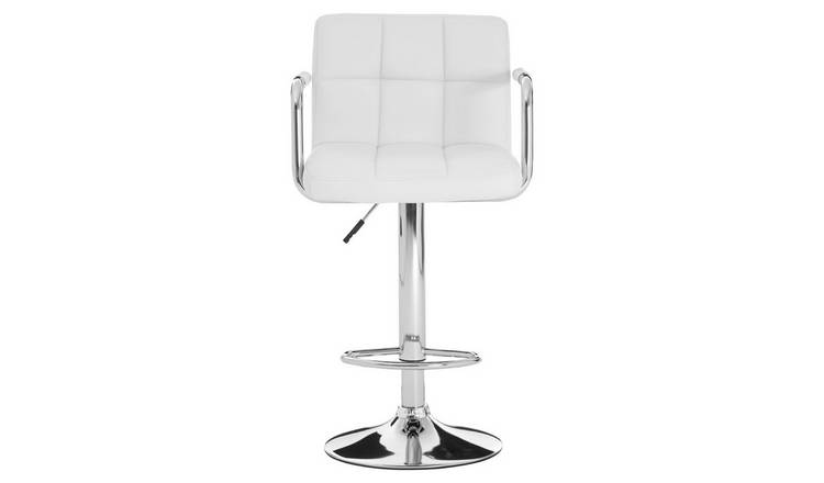 Orsina Starz Chrome Bar Chair - White