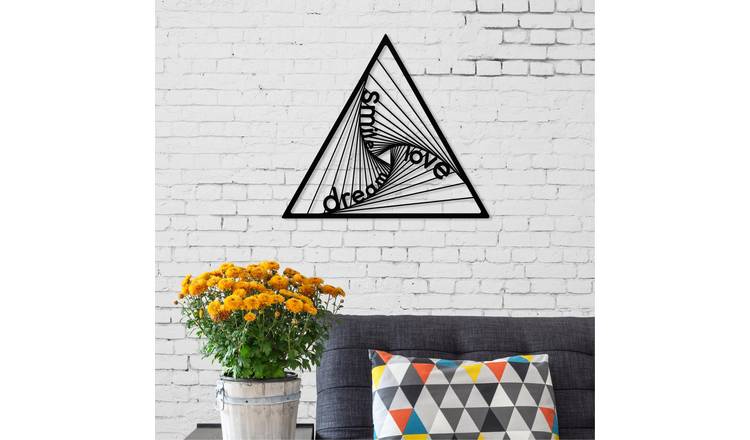 Decortie Metal Wall Art No.12 Dsl Metal Hanging Decoration - Black