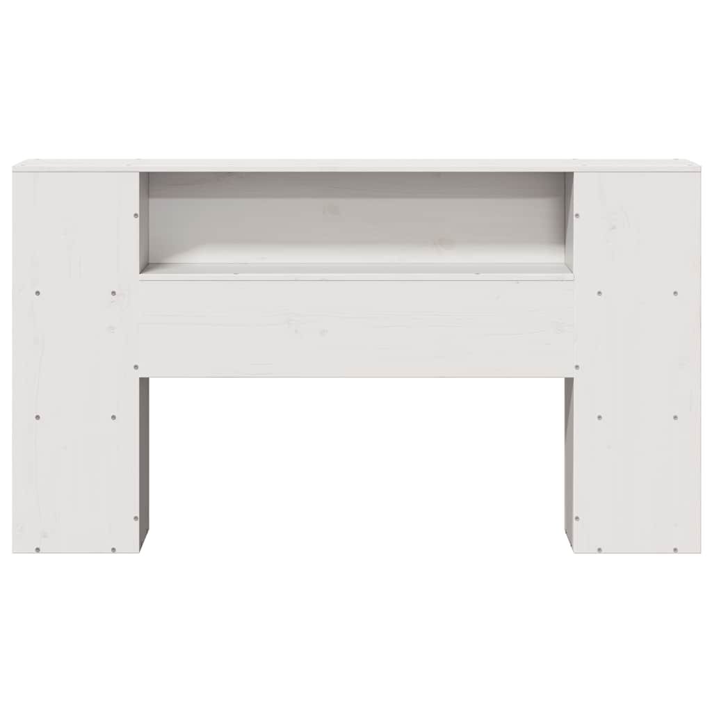 Walplus Pine Wood Headboard with Storage - White - 156 x 24 x 82 cm - Image 4