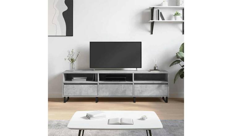 Walplus Engineered Wood TV Unit - Stone Grey - 150 x 30 x 44.5 cm