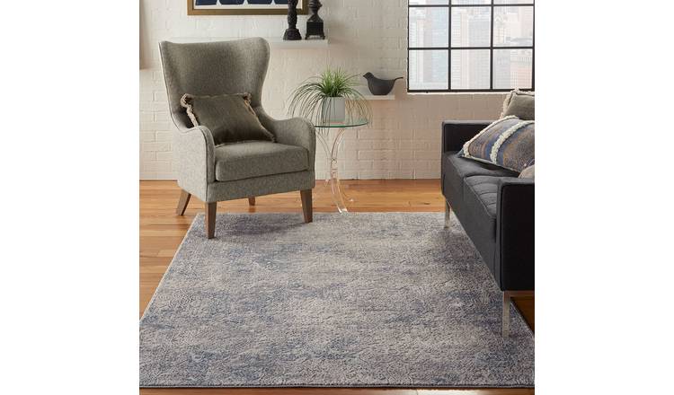 Mega Flooring Blue Modern Abstract Rug - 120 x 180cm