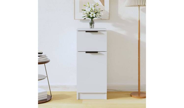 Walplus Engineered Wood Sideboard - White - 30 x 30 x 70 cm