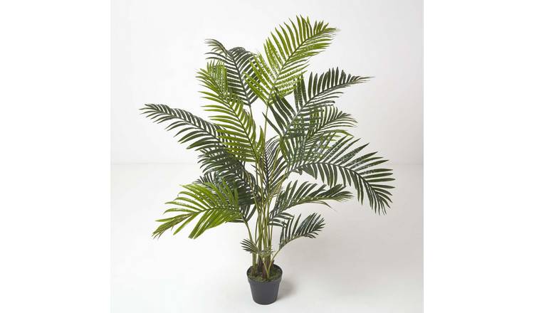 Homescapes Real-touch Polyfibre Areca Palm Tree in Pot - Green