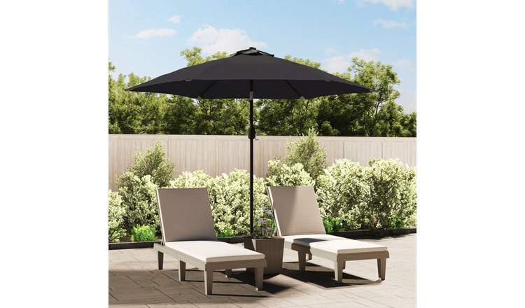 Walplus Garden Parasol - Black - 300 x 222 cm