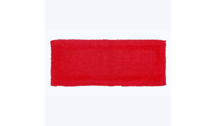 Homescapes Reversible Bath Mat Runner - Red