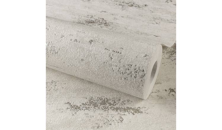 Grandeco On The Rocks Distressed Concrete Stone Textured Wallpaper - Cream Gold