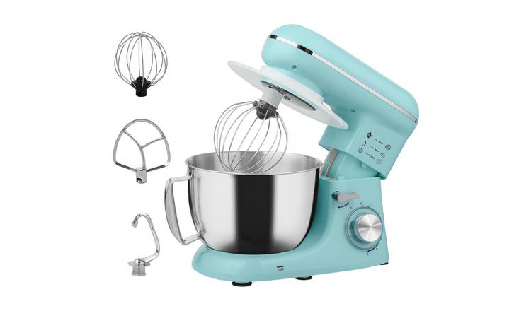 HOMCOM 4.5L 1300W Stand Mixer Food Mixer for Baking 6 Speeds Blue