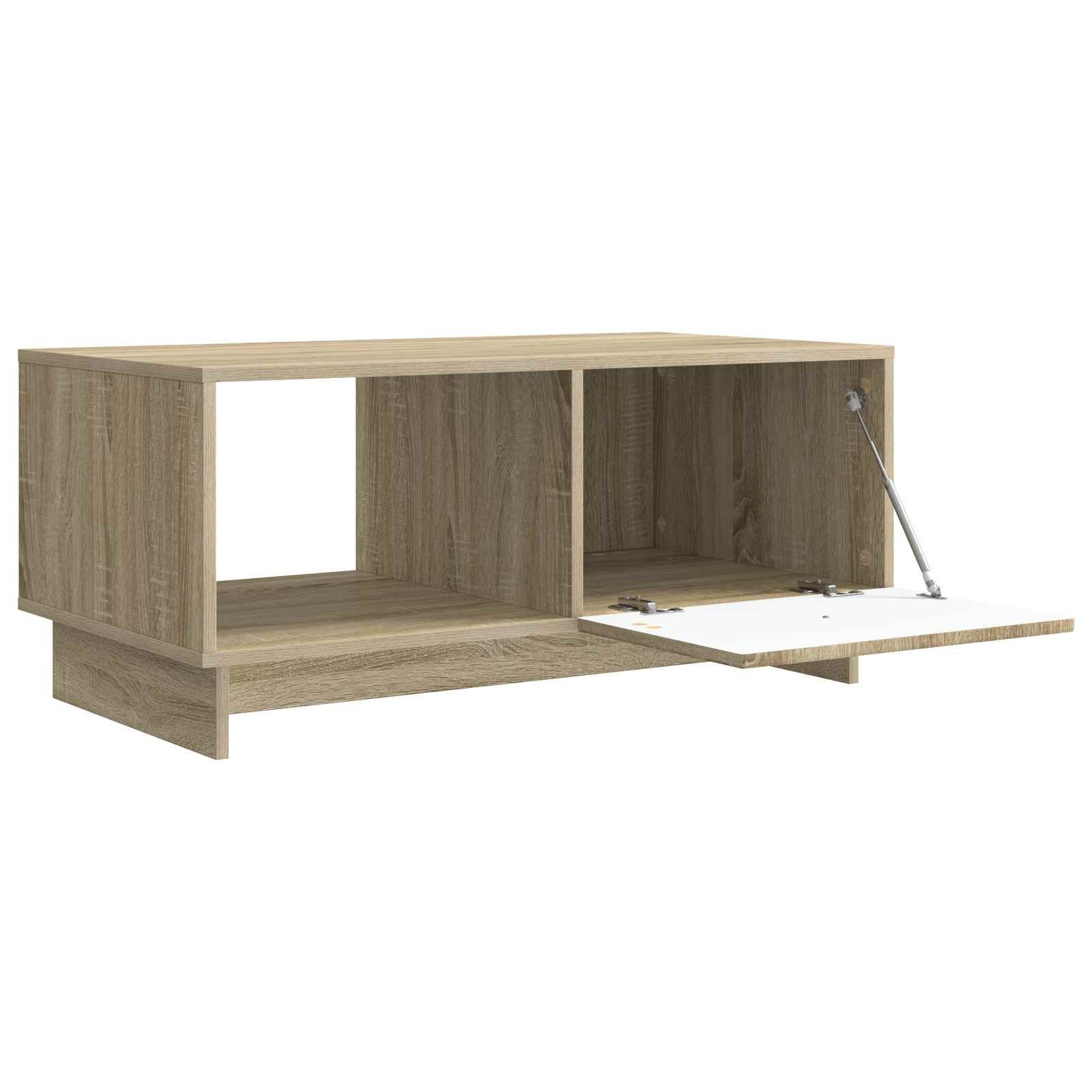 Walplus 2 Shelf Coffee Table - Sonoma Oak - 90 x 50 x 40 cm - Image 3
