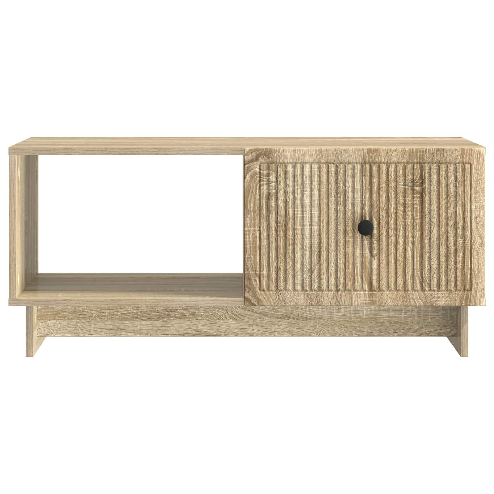 Walplus 2 Shelf Coffee Table - Sonoma Oak - 90 x 50 x 40 cm - Image 4