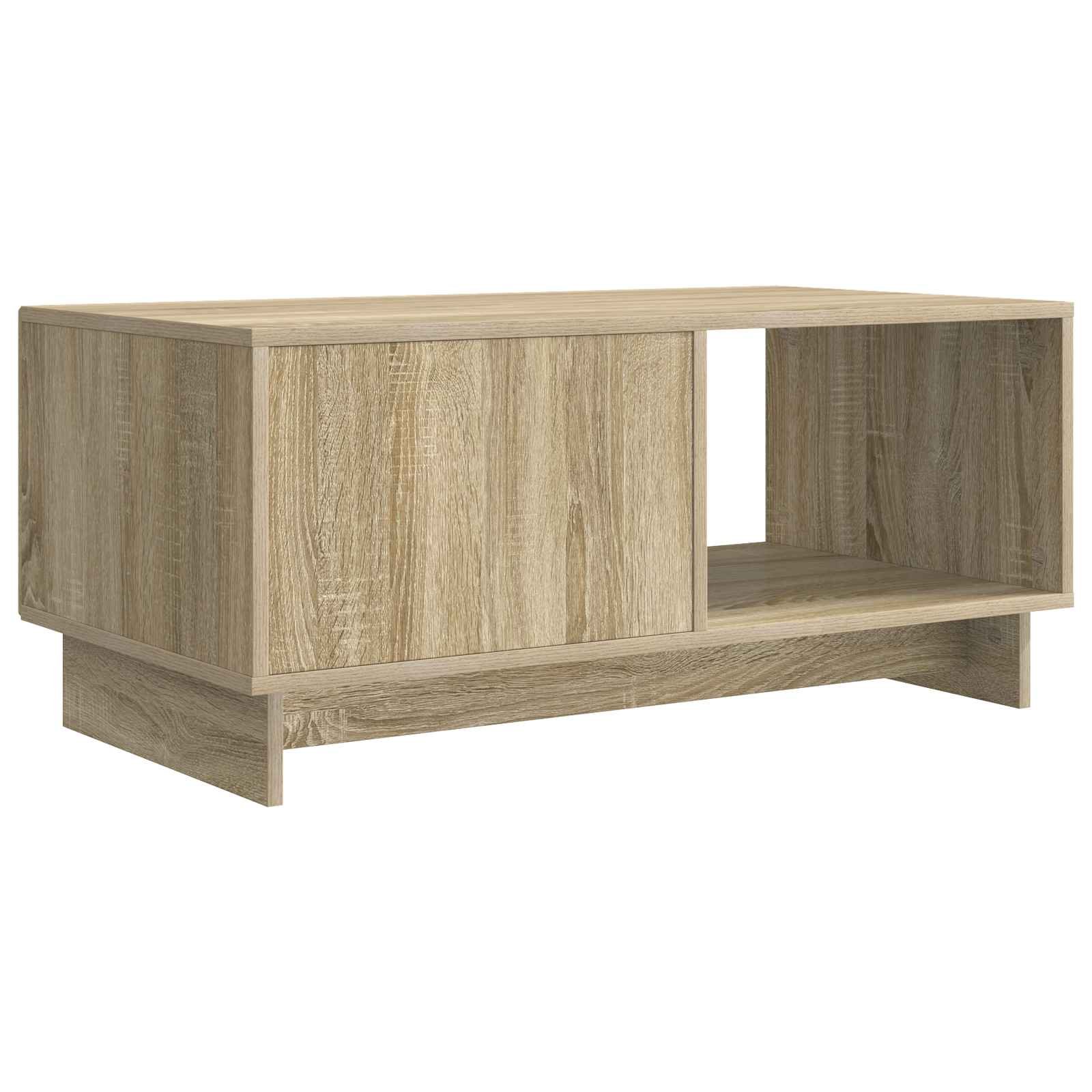 Walplus 2 Shelf Coffee Table - Sonoma Oak - 90 x 50 x 40 cm - Image 6