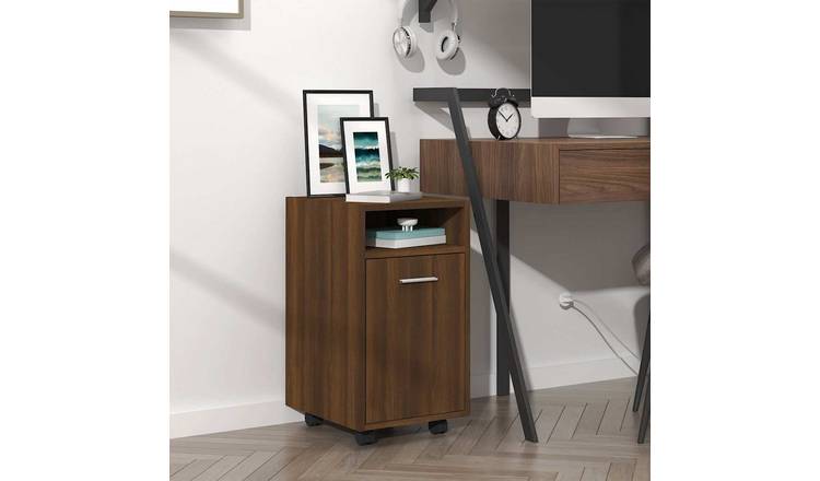Walplus Engineered Wood Lockable Cabinet - Chestnut - 33 x 38 x 60 cm