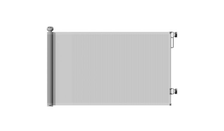 PawHut Retractable Dog Gate - 140cm x 86.5cm - Grey