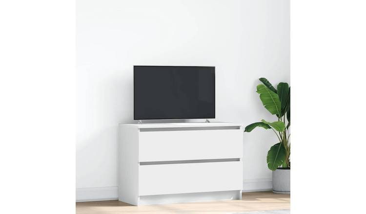 Walplus Engineered Wood TV Cabinet - White - 80 x 35 x 54 cm