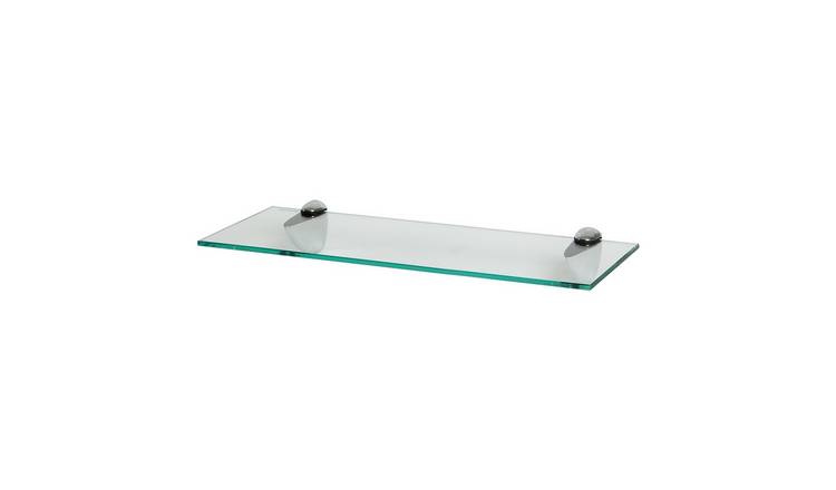 Harbour Housewares Floating Glass Style Wall Shelf