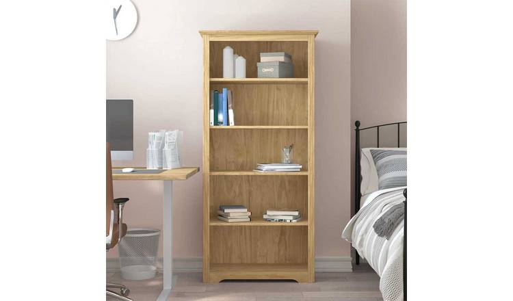 Walplus 5 Tier Engineered Wood Bookcase - Honey Brown - 82 x 40 x 173 cm
