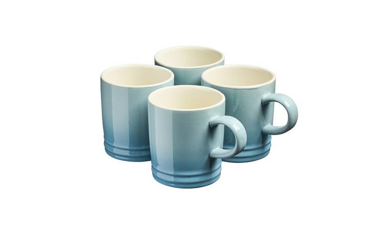 Cooks Professional 4 Piece Colourful Stoneware Mug Set 240ml - Blue